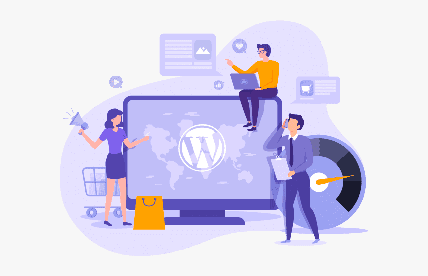 WordPress services cartoon image - Adam Group