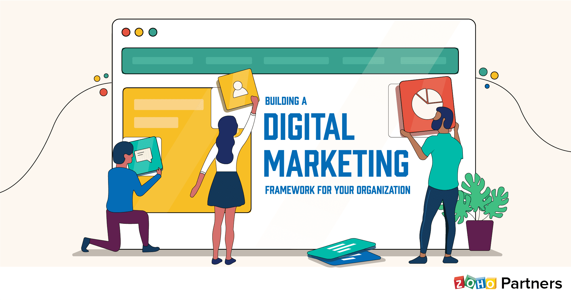 digital marketing cartoon image - Adam Group